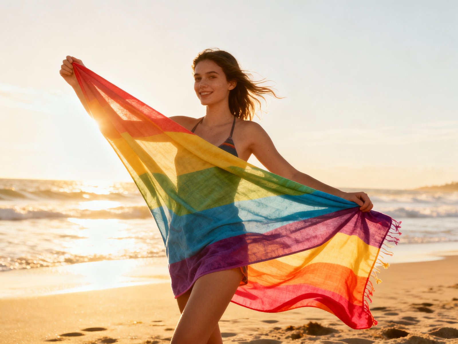 Esempi di posizionamento del logo sugli asciugamani da spiaggia