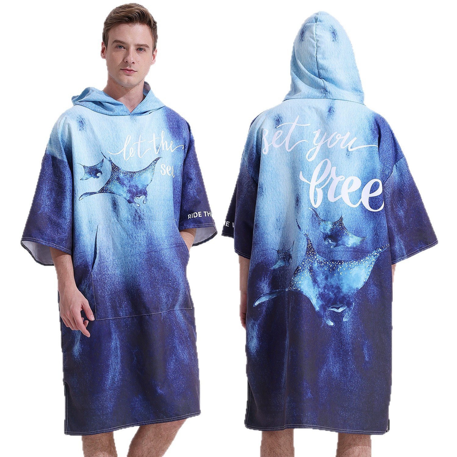 Microfiber surf poncho lightweight travel