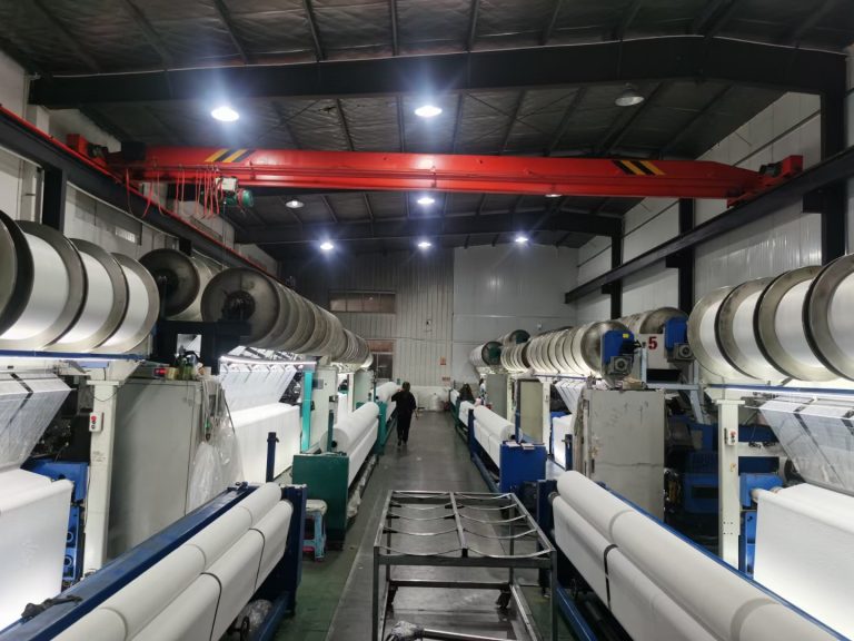 Fabric weaving machines in the towel factory