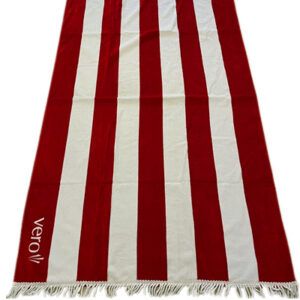 tassel stripe beach towel