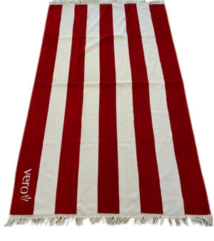 tassel stripe beach towel